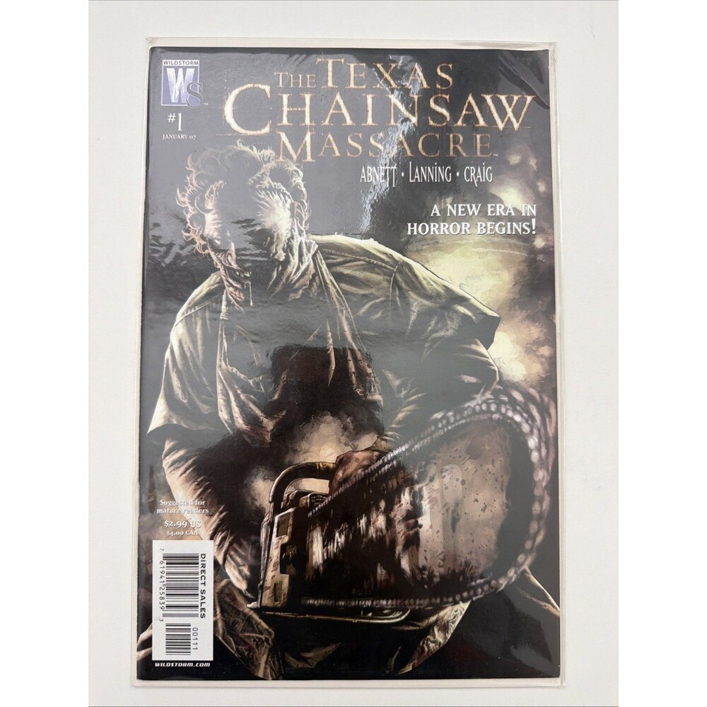 The Texas Chainsaw Massacre #1 (DC Comics January 2007) w/ Bag + Board